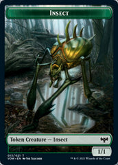 Insect // Spirit Cleric Double-sided Token [Innistrad: Crimson Vow Tokens] | GnG Games