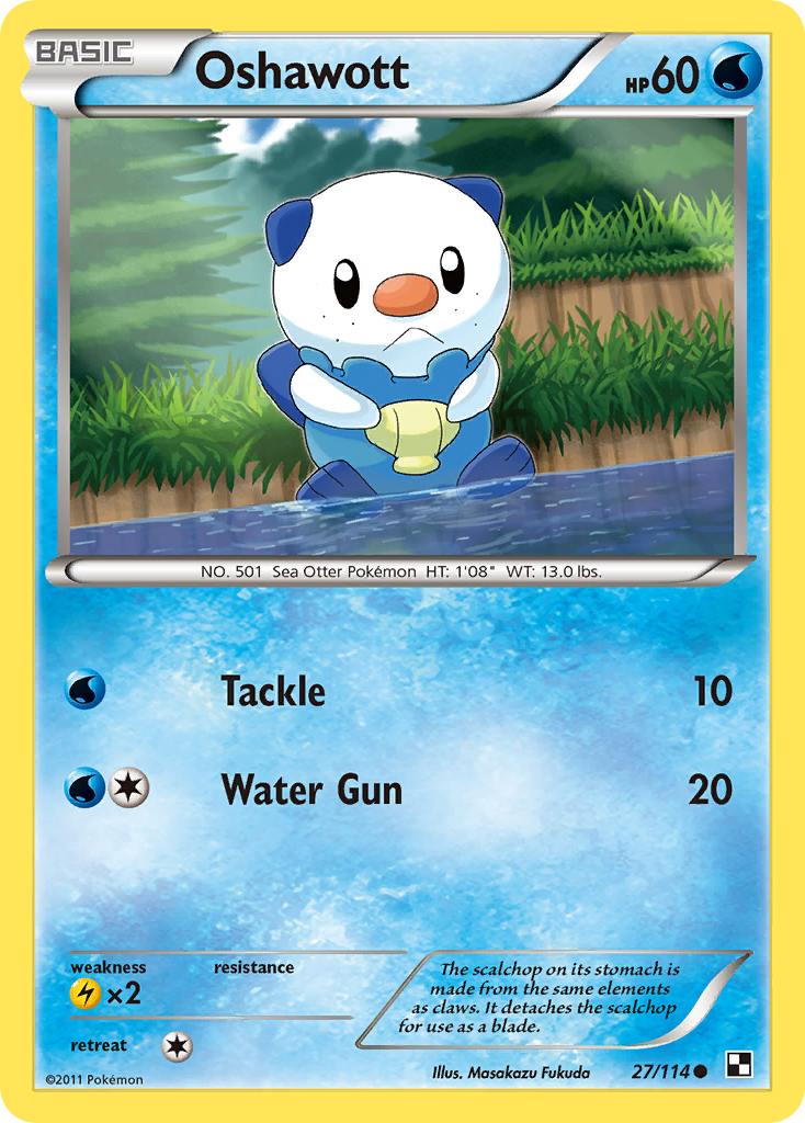 Oshawott (27/114) [Black & White: Base Set] | GnG Games