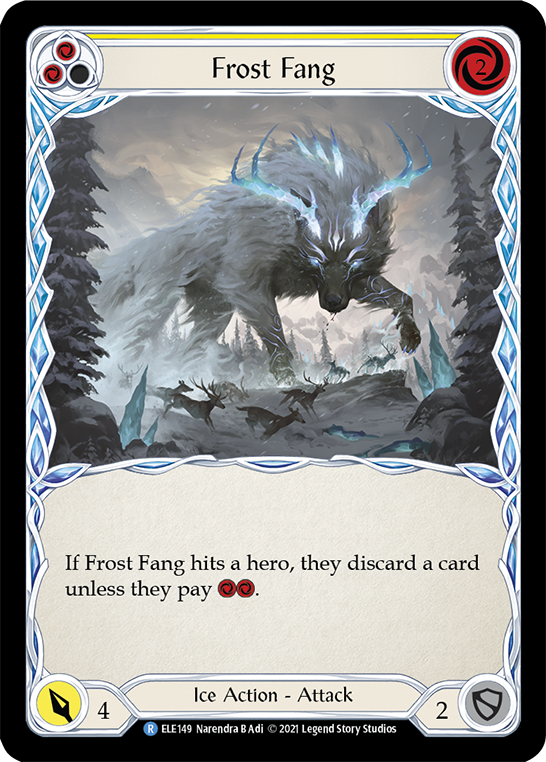 Frost Fang (Yellow) [ELE149] (Tales of Aria)  1st Edition Rainbow Foil | GnG Games