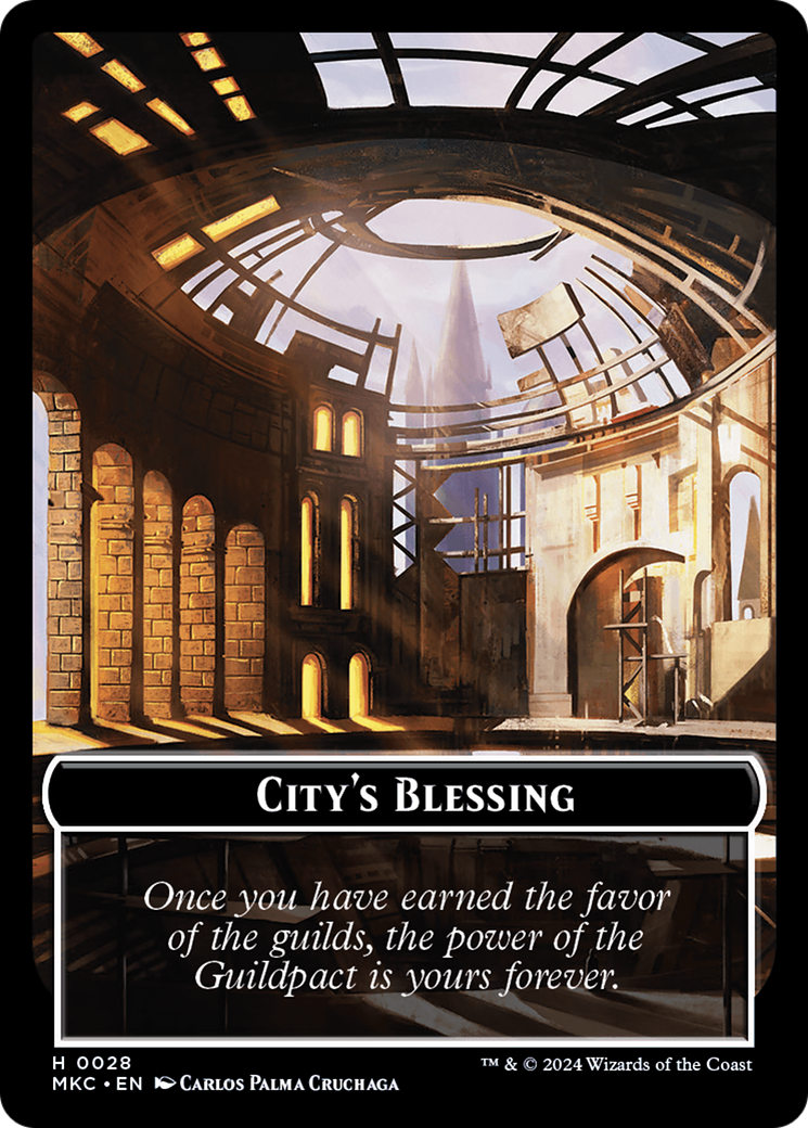 City's Blessing // Zombie Double-Sided Token [Murders at Karlov Manor Commander Tokens] | GnG Games