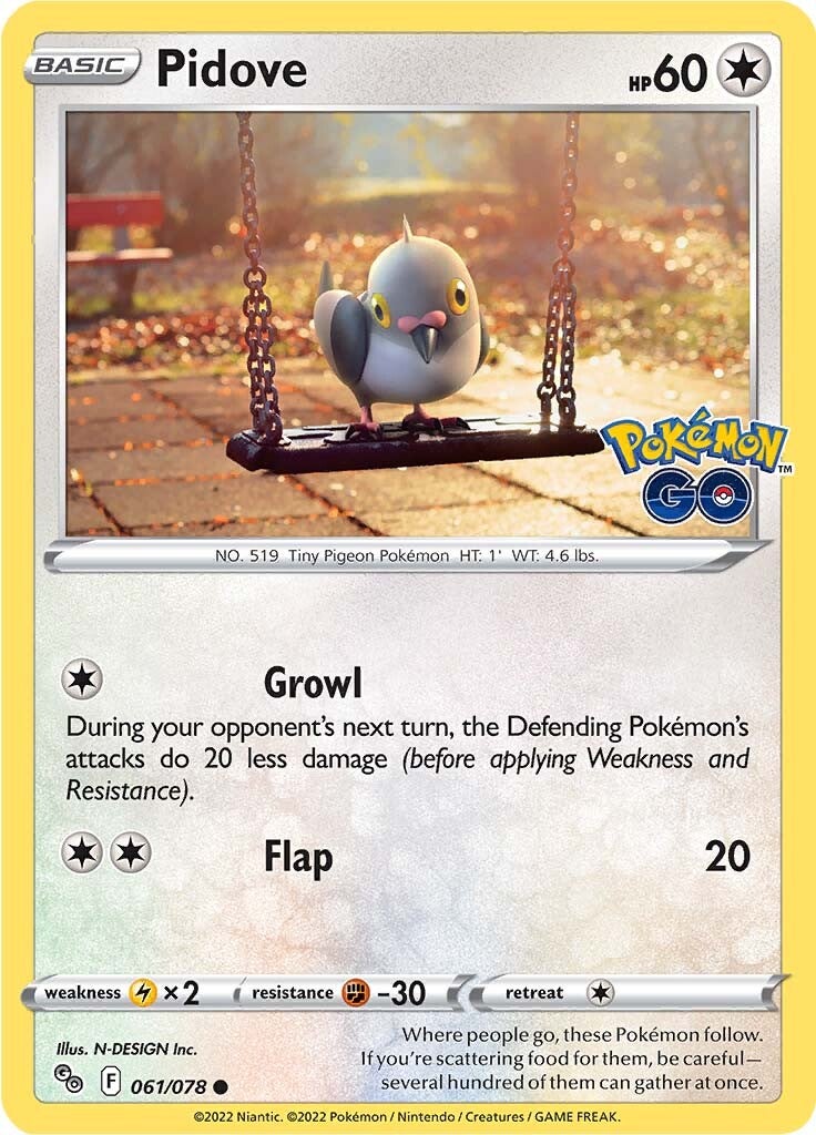 Pidove (061/078) [Pokémon GO] | GnG Games