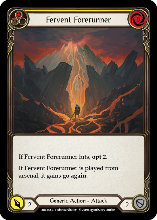 Fervent Forerunner (Yellow) [ARC183-C] 1st Edition Rainbow Foil | GnG Games