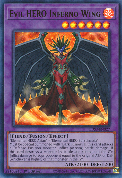 Evil HERO Inferno Wing [LDS3-EN027] Ultra Rare | GnG Games