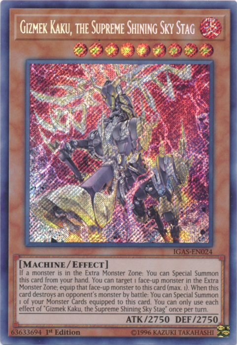 Gizmek Kaku, the Supreme Shining Sky Stag [IGAS-EN024] Secret Rare | GnG Games