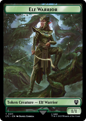 Elf Warrior // Treasure Double Sided Token [The Lord of the Rings: Tales of Middle-Earth Commander Tokens] | GnG Games