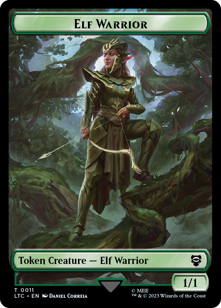 Elf Warrior // Insect Double Sided Token [The Lord of the Rings: Tales of Middle-Earth Commander Tokens] | GnG Games