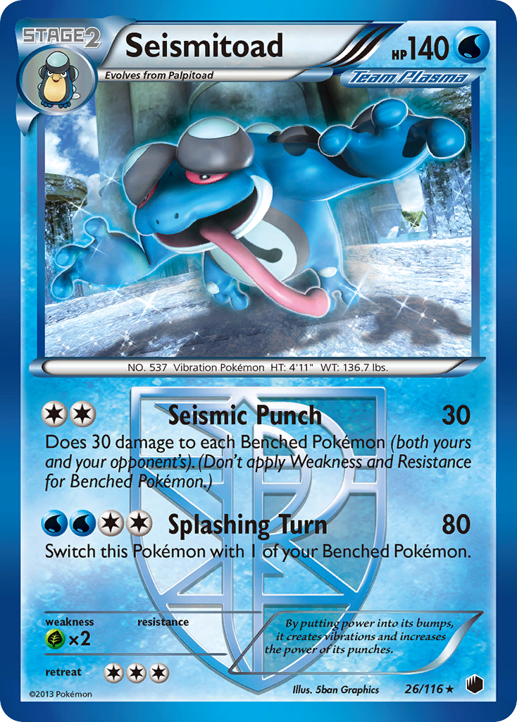 Seismitoad (26/116) [Black & White: Plasma Freeze] | GnG Games