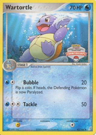 Wartortle (42/100) (States Championship Promo) [EX: Crystal Guardians] | GnG Games