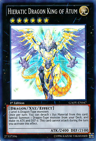 Hieratic Dragon King of Atum [GAOV-EN047] Super Rare | GnG Games