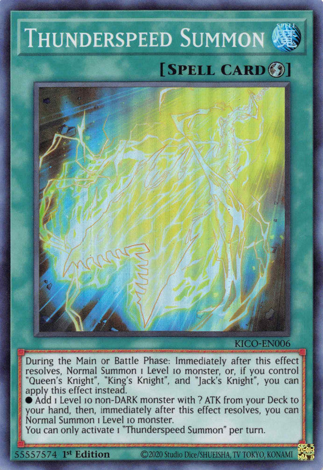 Thunderspeed Summon (Super Rare) [KICO-EN006] Super Rare | GnG Games