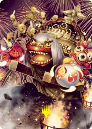 March of Reckless Joy Art Card (Gold-Stamped Signature) [Kamigawa: Neon Dynasty Art Series] | GnG Games