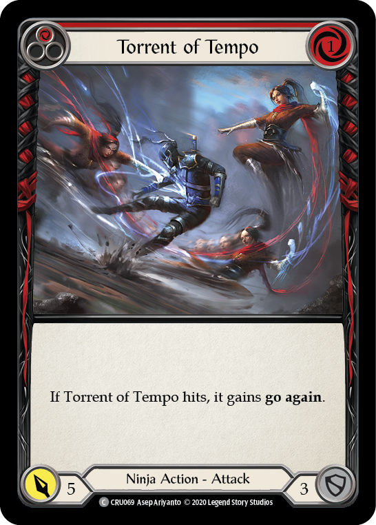 Torrent of Tempo (Red) [CRU069] 1st Edition Rainbow Foil | GnG Games