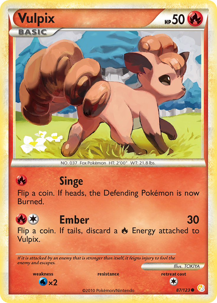 Vulpix (87/123) [HeartGold & SoulSilver: Base Set] | GnG Games