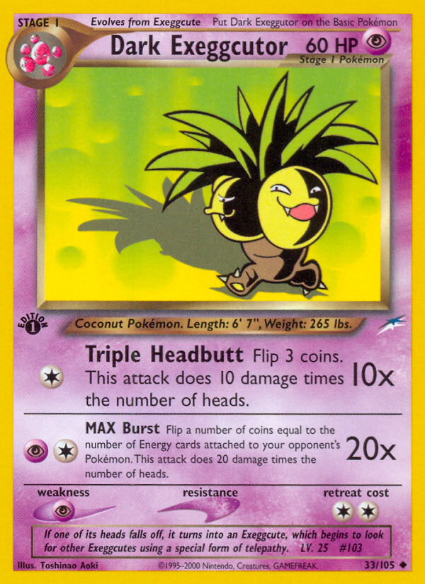 Dark Exeggutor (33/105) [Neo Destiny 1st Edition] | GnG Games