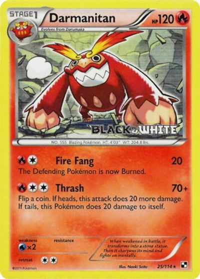 Darmanitan (25/114) (Prerelease Promo) [Black & White: Black Star Promos] | GnG Games