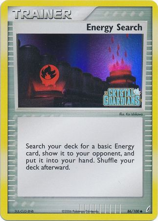 Energy Search (86/100) (Stamped) [EX: Crystal Guardians] | GnG Games