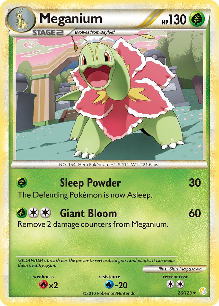 Meganium (26/123) (Theme Deck Exclusive) [HeartGold & SoulSilver: Base Set] | GnG Games