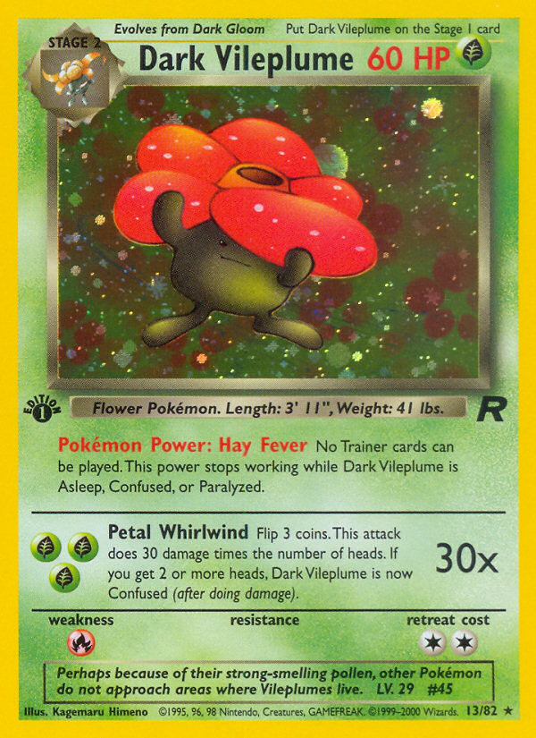 Dark Vileplume (13/82) [Team Rocket 1st Edition] | GnG Games