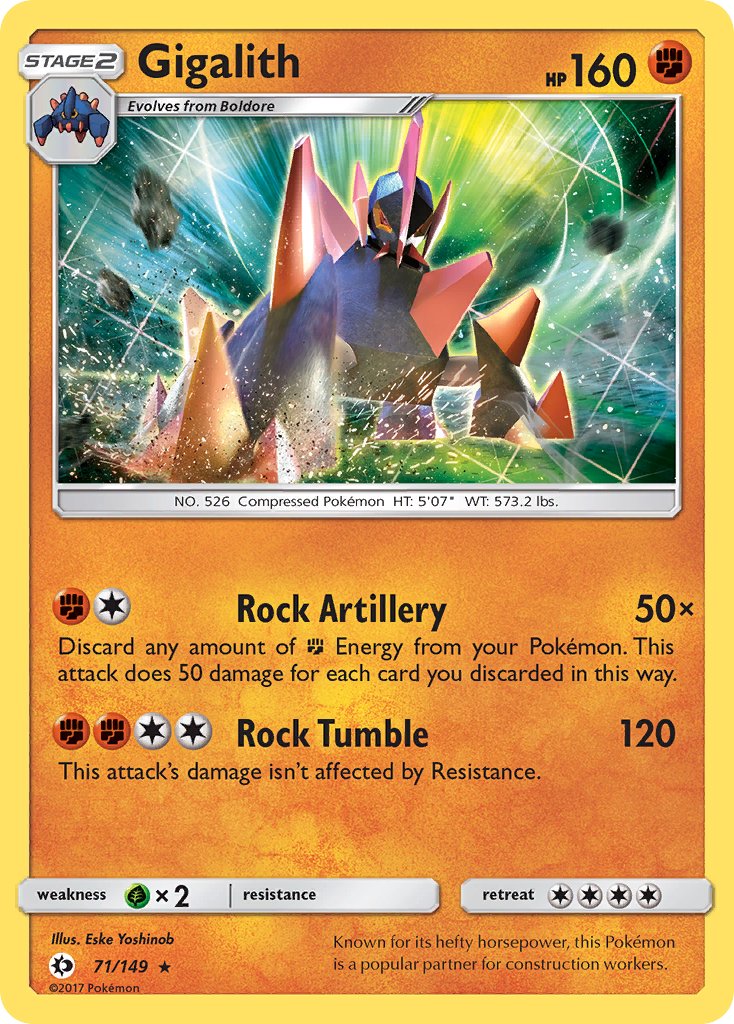 Gigalith (71/149) (Cosmos Holo) (Blister Exclusive) [Sun & Moon: Base Set] | GnG Games