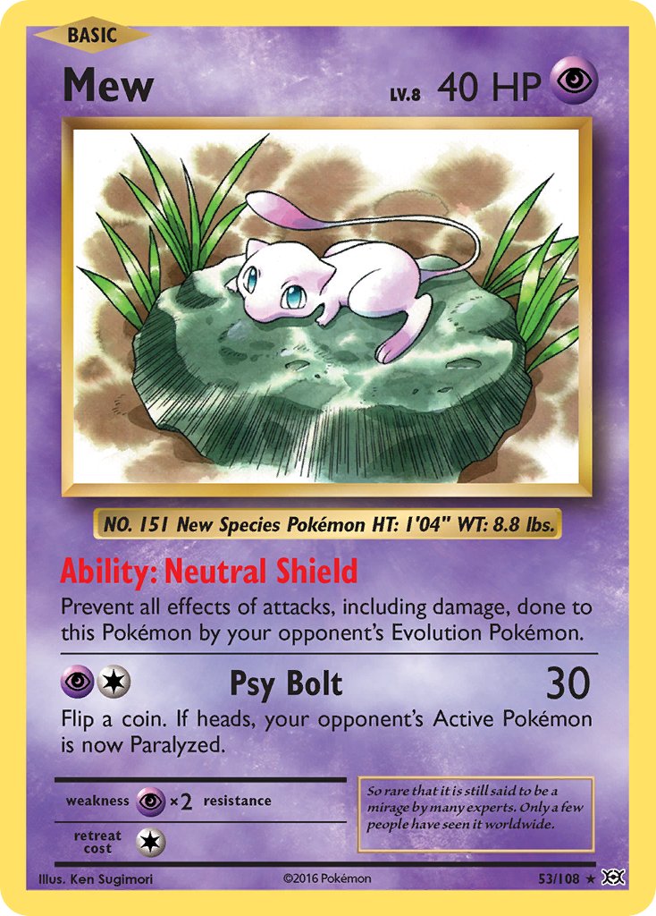 Mew (53/108) (Theme Deck Exclusive) [XY: Evolutions] | GnG Games