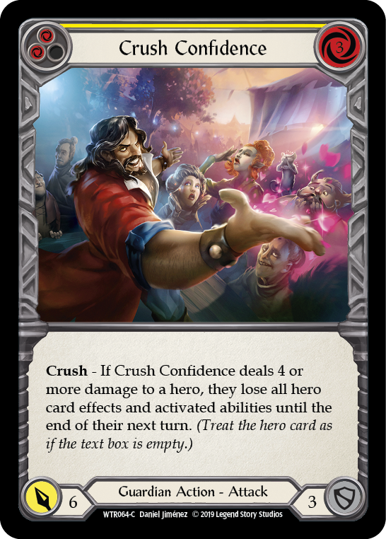 Crush Confidence (Yellow) [WTR064-C] Alpha Print Rainbow Foil | GnG Games