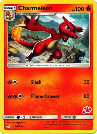 Charmeleon (8/68) (Charizard Stamp #30) [Battle Academy 2020] | GnG Games