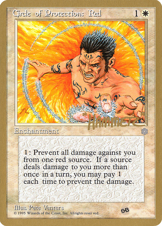 Circle of Protection: Red (Shawn "Hammer" Regnier) (SB) [Pro Tour Collector Set] | GnG Games