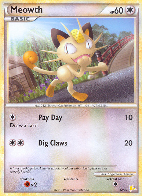 Meowth (12/30) [HeartGold & SoulSilver: Trainer Kit - Raichu] | GnG Games