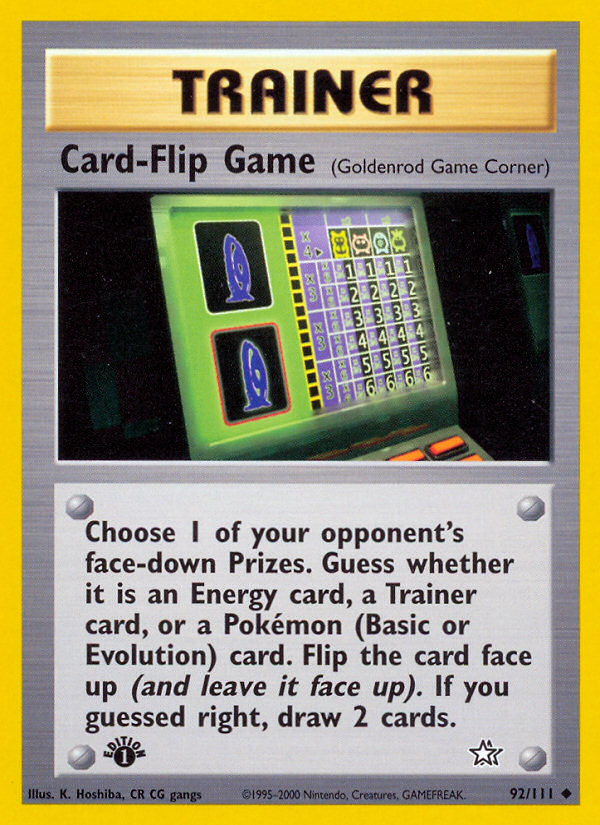 Card-Flip Game (92/111) [Neo Genesis 1st Edition] | GnG Games