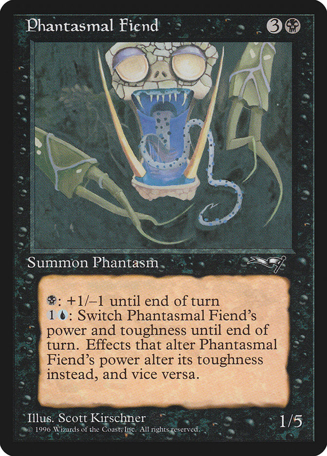 Phantasmal Fiend (Dark Green Background) [Alliances] | GnG Games