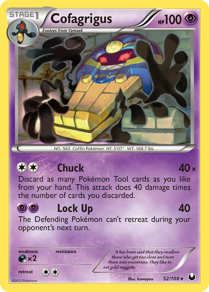 Cofagrigus (52/108) (Cracked Ice Holo) (Theme Deck Exclusive) [Black & White: Dark Explorers] | GnG Games