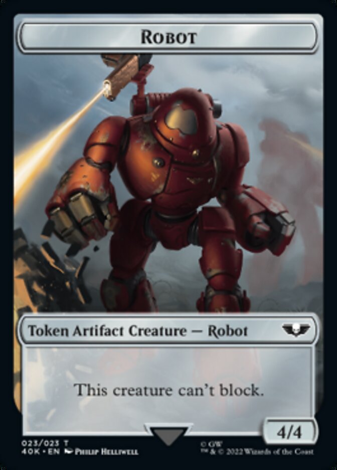 Astartes Warrior // Robot Double-sided Token (Surge Foil) [Universes Beyond: Warhammer 40,000 Tokens] | GnG Games