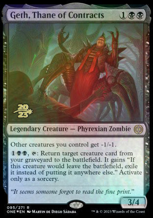 Geth, Thane of Contracts [Phyrexia: All Will Be One Prerelease Promos] | GnG Games