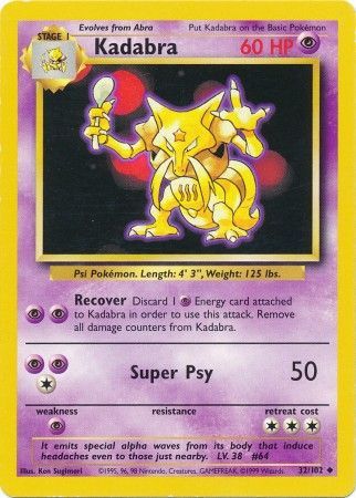 Kadabra (32/102) [Base Set Unlimited] | GnG Games