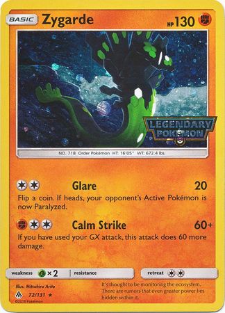 Zygarde (72/131) (Cosmos Holo) [Sun & Moon: Forbidden Light] | GnG Games
