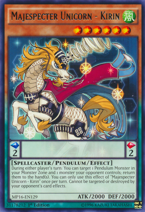 Majespecter Unicorn - Kirin [MP16-EN129] Rare | GnG Games