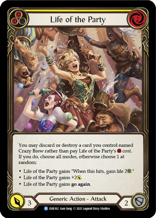 Life of the Party (Yellow) [EVR162] (Everfest)  1st Edition Rainbow Foil | GnG Games