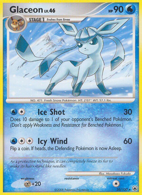 Glaceon (20/100) (Theme Deck Exclusive) [Diamond & Pearl: Majestic Dawn] | GnG Games