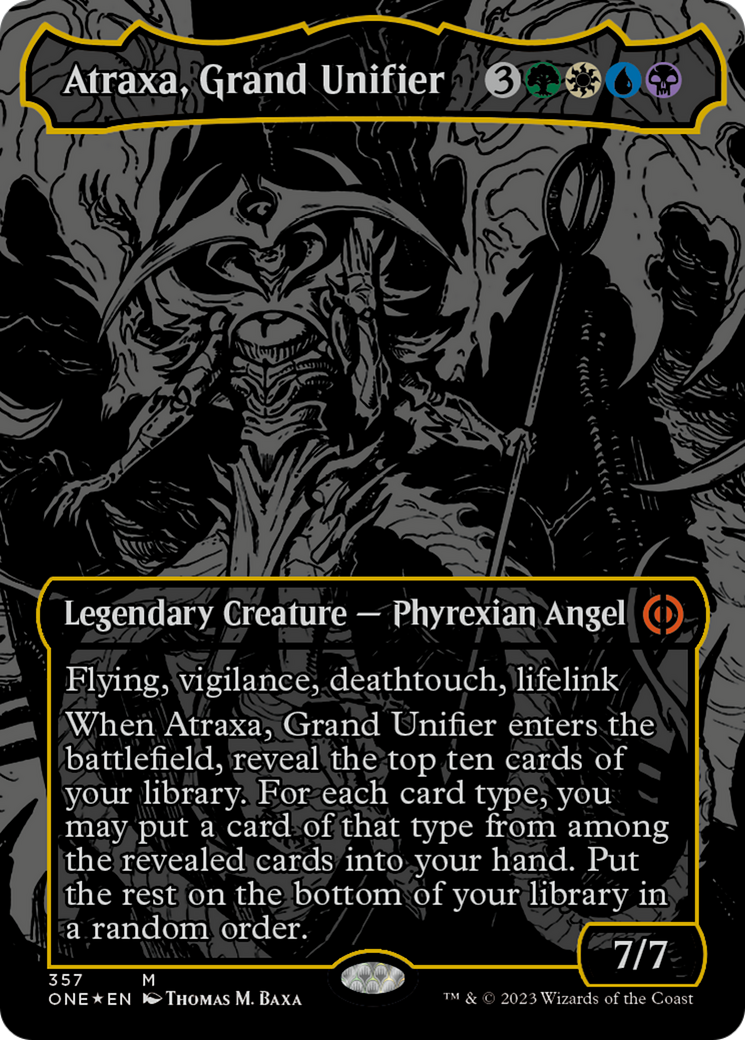 Atraxa, Grand Unifier (Oil Slick Raised Foil) [Phyrexia: All Will Be One] | GnG Games