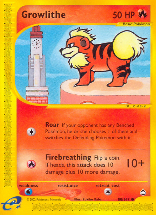 Growlithe (80/147) [Aquapolis] | GnG Games