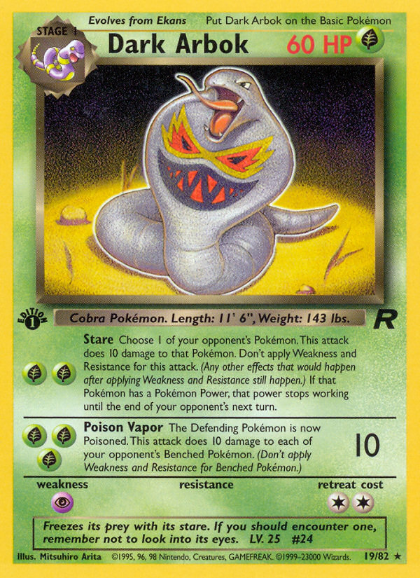 Dark Arbok (19/82) [Team Rocket 1st Edition] | GnG Games