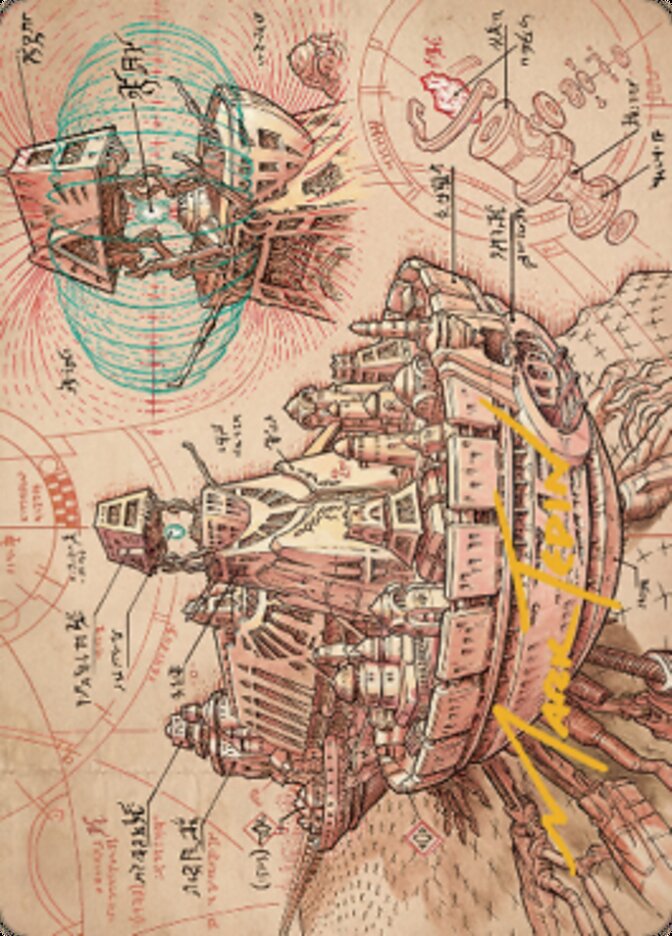 Defense Grid Art Card (Gold-Stamped Signature) [The Brothers' War Art Series] | GnG Games