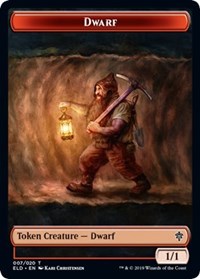 Dwarf // Food (17) Double-sided Token [Throne of Eldraine Tokens] | GnG Games