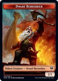 Dwarf Berserker // Emblem - Tibalt, Cosmic Impostor Double-sided Token [Kaldheim Tokens] | GnG Games