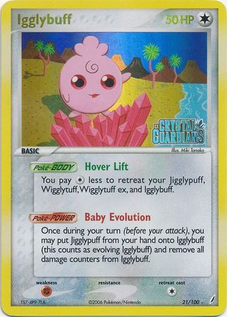 Igglybuff (21/100) (Stamped) [EX: Crystal Guardians] | GnG Games