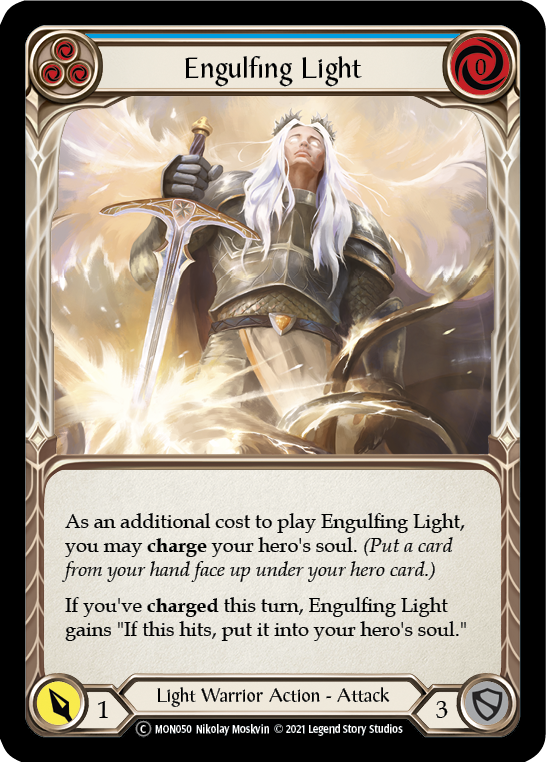 Engulfing Light (Blue) (Rainbow Foil) [U-MON050-RF] Unlimited Edition Rainbow Foil | GnG Games