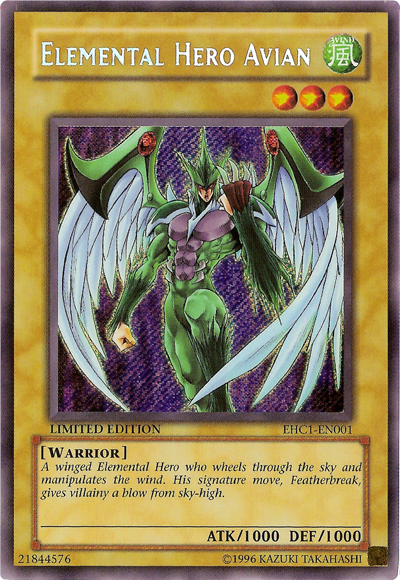 Elemental HERO Avian [EHC1-EN001] Secret Rare | GnG Games