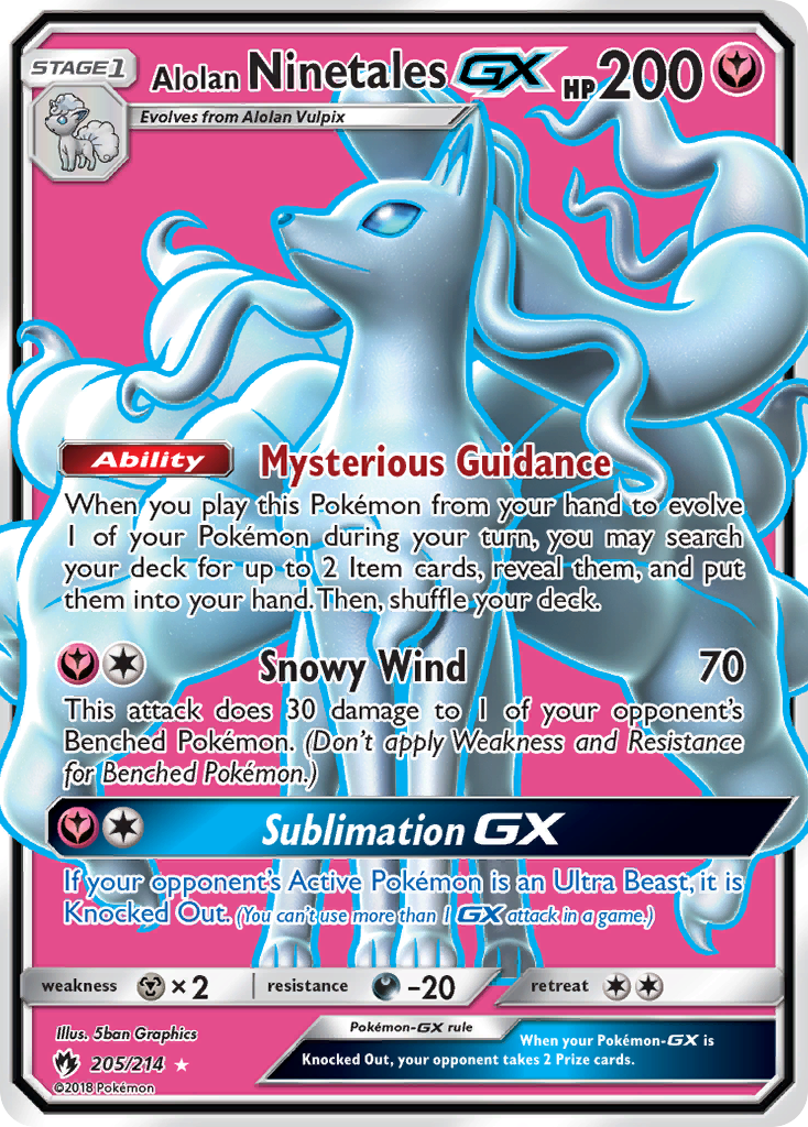 Alolan Ninetales GX (205/214) [Sun & Moon: Lost Thunder] | GnG Games