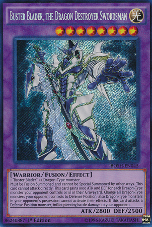 Buster Blader, the Dragon Destroyer Swordsman [BOSH-EN045] Secret Rare | GnG Games