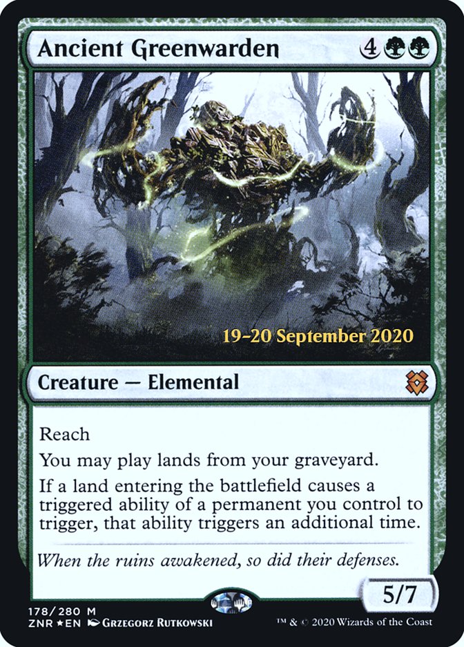 Ancient Greenwarden  [Zendikar Rising Prerelease Promos] | GnG Games